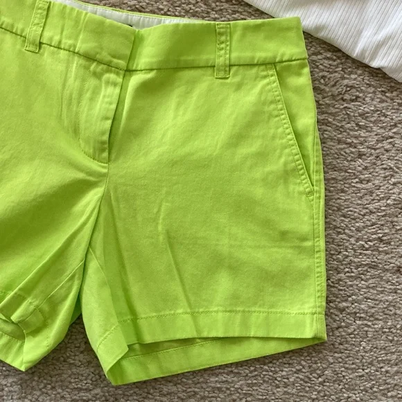 J. Crew Neon Green Chino Shorts - Picture 3 of 4